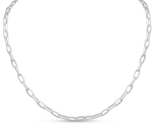 Guest and Philips - Sterling Silver - Paperchain Lobster Clasp Necklace, Size 18