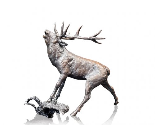 Richard Cooper - Stag Roaring, Bronze Ornament 1134