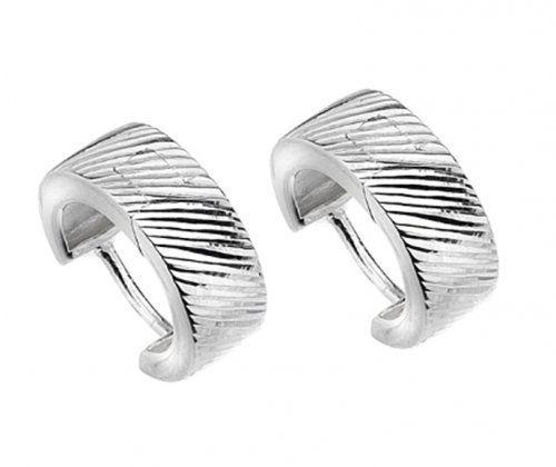 Guest and Philips - Dia Cut Hoop, Sterling Silver Earrings SDE142