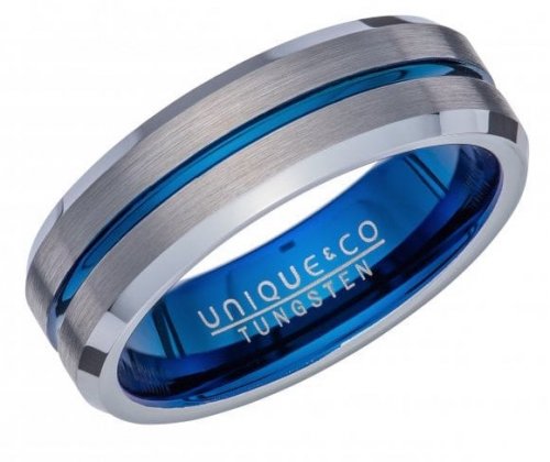 Unique - Tungsten - Carbon Fibre - RING, Size 68 7mm TUR-131-68