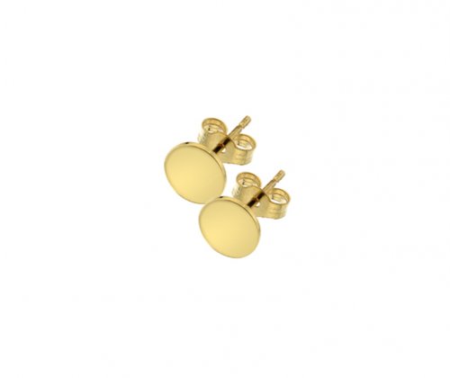 Guest and Philips - Yellow Gold Disc Earrings - GCC11E