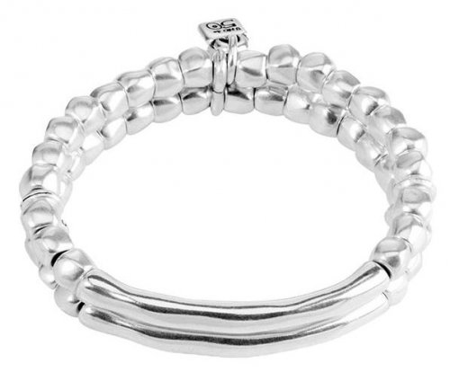 Uno de 50 - 2 Row, Silver Plated Bracelet PUL1211MTL0000M