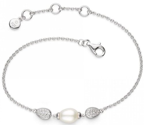Kit Heath - Coast Pebble Glisten, Cubic Zirconia Set, Sterling Silver - Rhodium Plated - Bracelet 70182FPC