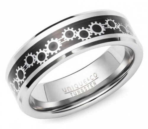 Unique - Tungsten - Carbon Fibre - RING, Size 62 TUR-185-62