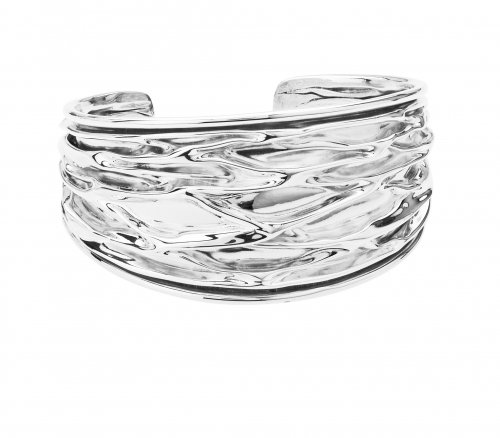 Tianguis Jackson - Sterling Silver Wrinkled Bangle