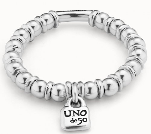 Uno de 50 - Padlock, Silver Plated - Bracelet, Size M PUL2368MTL0000M