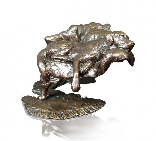Richard Cooper - Labrador in Armchair, Bronze  1158