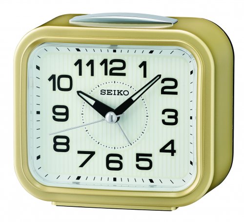 Seiko - Plastic/Silicone - Bell Alarm Clock, Size H 9.3cm W 10.5cm D 5.4cm QHK050G QHK050G QHK050G