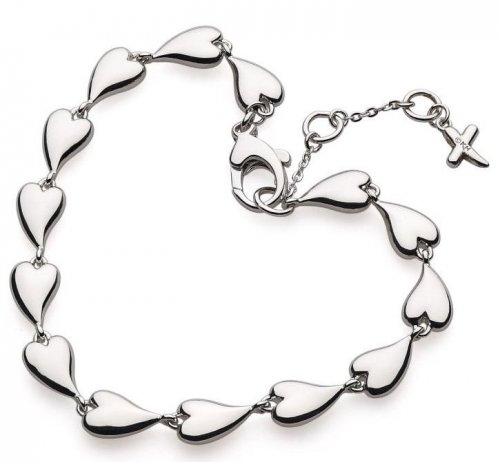 Kit Heath - Sterling Silver Desire Kiss Linking Hearts Bracelet 70LK028
