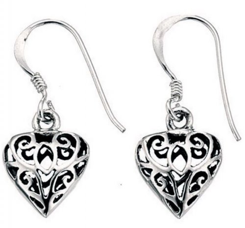 Gecko - Heart, Sterling Silver EARRINGS E726