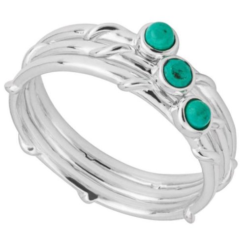 Gecko - Sterling Silver - Trio Ring, Size 58 R3839G-58