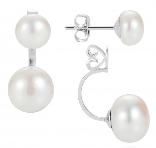 Claudia Bradby - Duo, Pearl Set, Sterling Silver - - Earrings