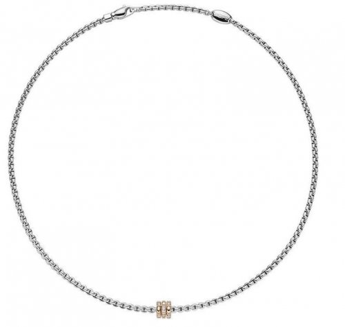 Fope - Eka, 18ct  White Gold and Diamond Necklace - 739CBBR-W