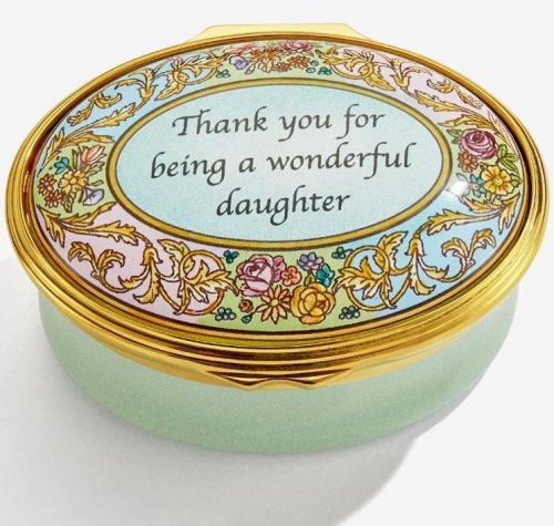 Halcyon Days - Wonderful Daughter, Enamel Box ENTWD0902G