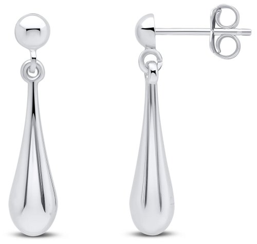 Guest and Philips - White Gold 9ct Drop Earrings 10-07-137