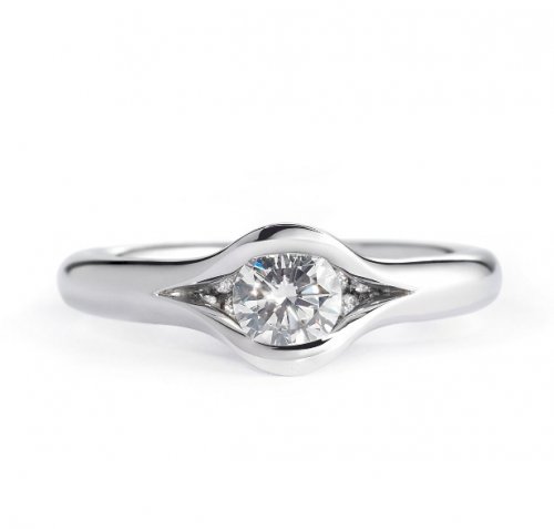 Andrew Geoghegan - Reveal, Dia 0.45 0.10 Fvs Set, Platinum - - Solitare Ring, Size L.5