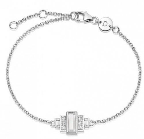 Daisy - White Topaz Set, Sterling Silver - Bracelet