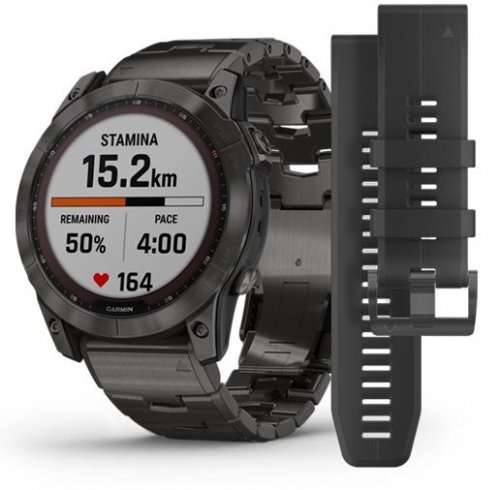 Garmin - Fenix 7X, Titanium - Sapphire Solar Watch, Size 42mm 010-02541-27