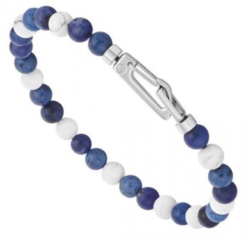 Mont Blanc - Glacier, Sodalite Set, Stainless Steel - Beaded Bracelet 12951063