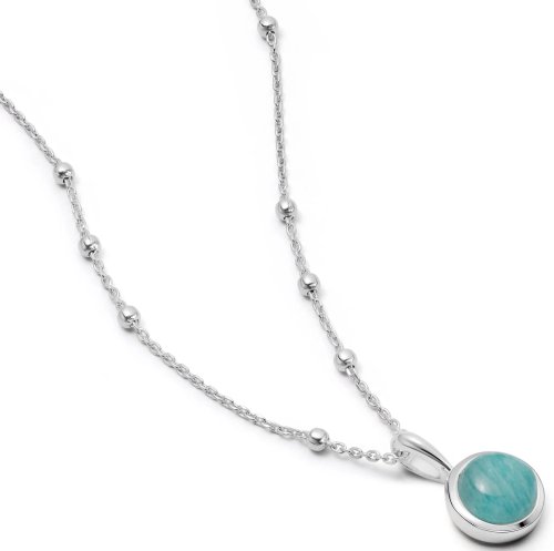 Daisy - Rainbow Moonstone Healing Stone, Sterling Silver NECKLACE HN2011-SLV