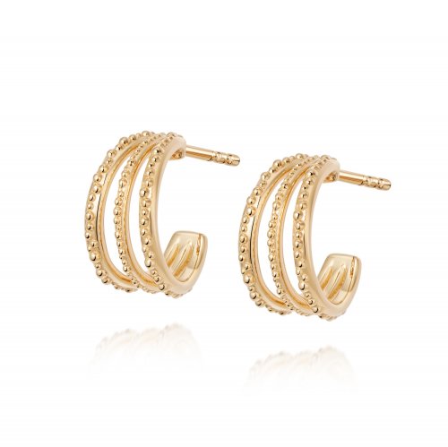 Daisy - Yellow Gold Plated Amanda Huggie Hoop Earrings HUG10-GP