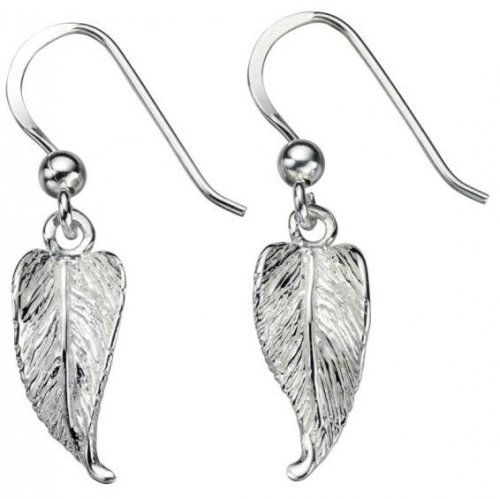 Gecko - Sterling Silver LEAF DROP EARRINGS E4609