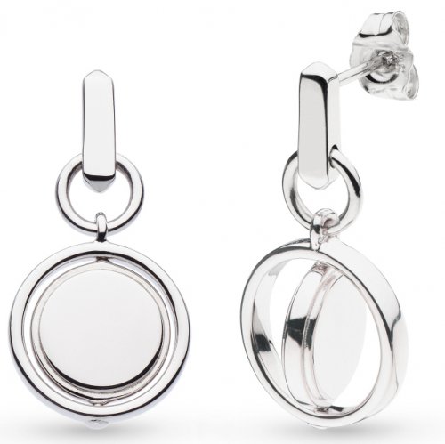 Kit Heath - Revival Eclipse, Sterling Silver Spinner Stud Drop Earrings 60423RP