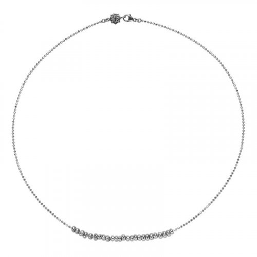 Dower and Hall - Nugget, Sterling Silver Row Necklace - NP235-S-18