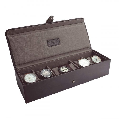 Jacob Jones - Leather Brown And Khaki Watch Box