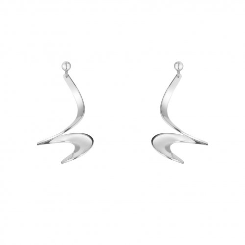 Georg Jensen - Moebius, Sterling Silver Drop Earrings