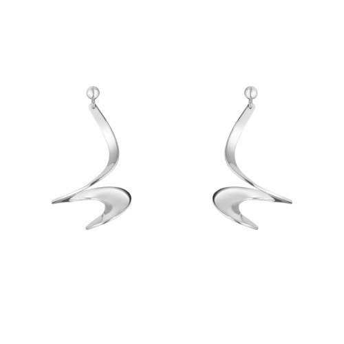Georg Jensen - Moebius, Sterling Silver Drop Earrings