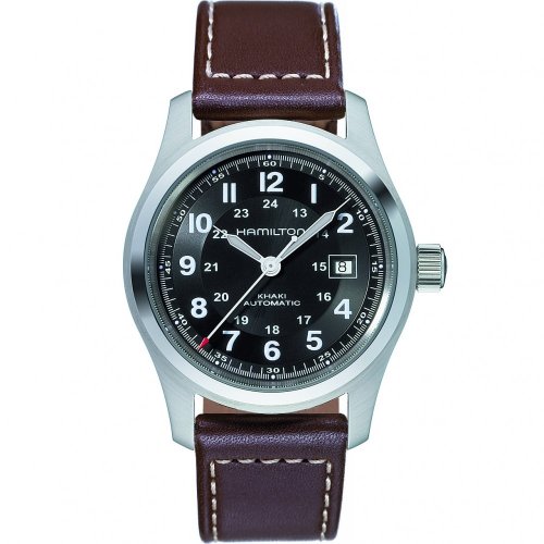 Hamilton - Khaki Field, Leather - Stainless Steel - Auto Watch, Size 42mm H70555533