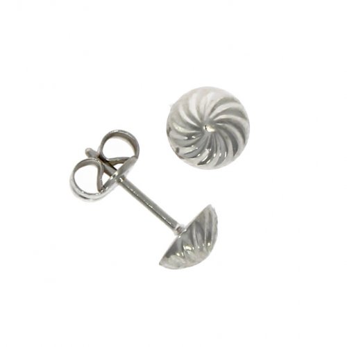 Guest and Philips - White Gold 9ct Dome Studs 10-06-063