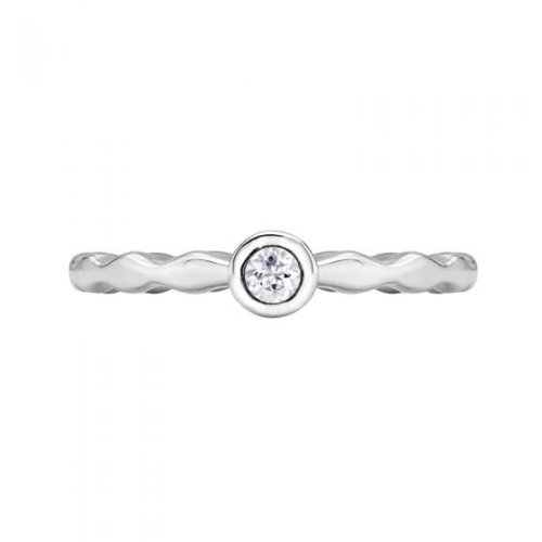 Dower and Hall - Twinkle, White Sapp Set, Sterling Silver - - Ring - TWR13-S-WSAPP-N