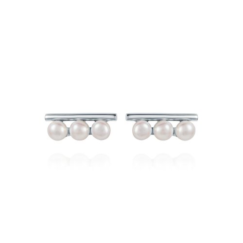 Claudia Bradby - Seascape, Pearl Set, Sterling Silver - Kai Micro 3 Pearl Studs