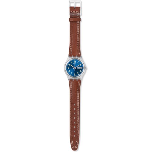 Swatch - Windy Dune, Leather - Quartz Watch, Size 34mm GE709