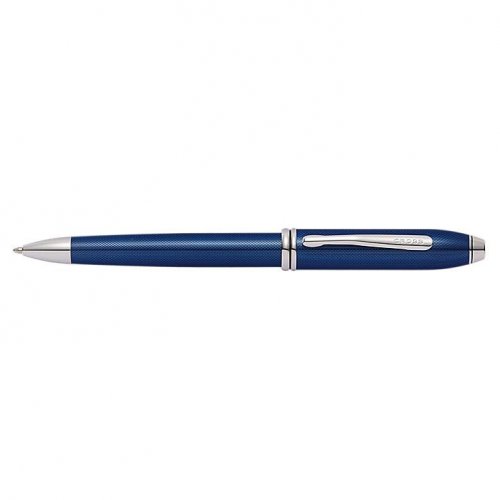 Cross - Townsend, Quartz Blue Lacquer and Rhodium Plate Ballpoint Pen