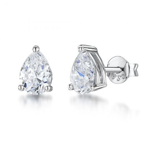 Jools - Silver Cubic Zirconia Pear Studs, Size 7mm KPE5X7PR KPE5X7PR KPE5X7PR