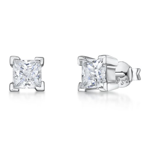 Jools - Cubic Zirconia Set, Sterling Silver - Earrings, Size 5MM KPE1230