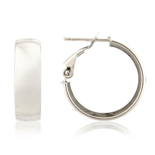 Guest and Philips - White Gold 9ct Hoop, Earrings - 8F13W