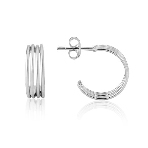 Mark Milton - White Gold 9ct Creole Hoops - 8H04W