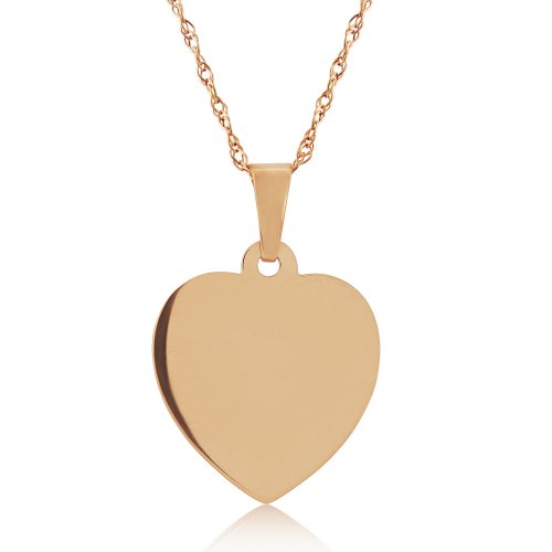 Guest and Philips - Rose Gold 9ct Heart Necklace - 6T89R