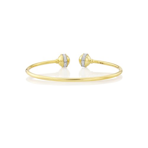 Mark Milton - Cubic Zirconia Set, Yellow Gold - - 9ct Glitter Ball Bangle