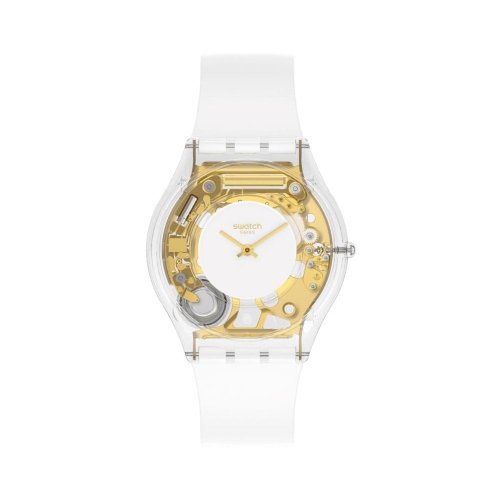 Swatch - Coeur Dorado, Plastic/Silicone - Quartz Watch, Size 34mm SS08K106
