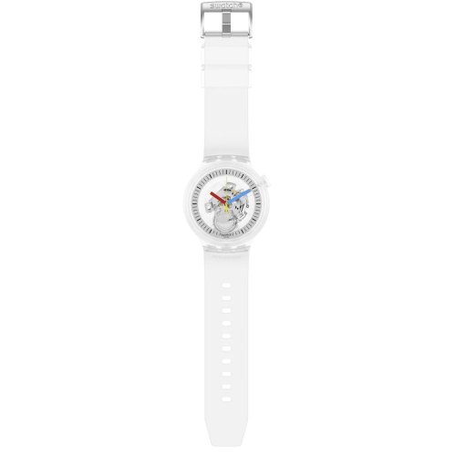 Swatch - Clearly Bold, Plastic/Silicone - Quartz Watch, Size 47mm SB01K100