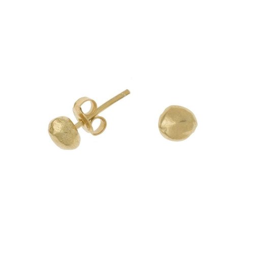 Dower and Hall - Nomad, Yellow Gold Plated Nugget Earrings - NE243-V