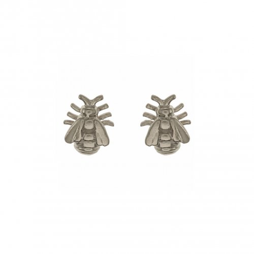 Alex Monroe - Bee, Sterling Silver Bee Stud Earrings - MGE14-S