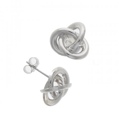 Guest and Philips - White Gold 9ct Woolmark Knot Earrings - 10-06-185