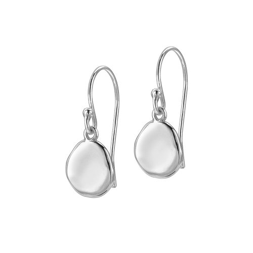 Dower and Hall - Pebble, Sterling Silver Drop Earrings - PEBE3-S