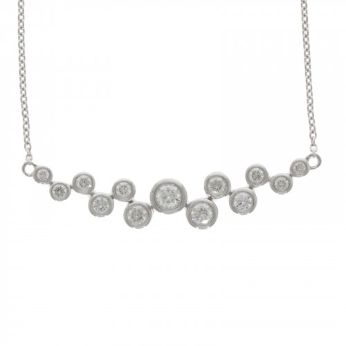 Guest and Philips - Diamond 0.52 G si Set, White Gold - - 18ct Bubble Necklace - 12-47-123